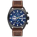 - tbl15640jlu03 uomo 45mm acciaio pelle blu marrone quarzo cronografo 5atm