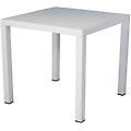 tavolo da in alluminio bianco 80x80 cm