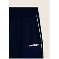 freddy - pantaloni sportivi in cotone con inserto logato pageant blue uomo extra large