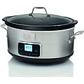 esc7400 slow cooker pentola elettrica in acciaio inox per cottura lenta con sei programmi