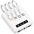 - batteria esterna smartphone e tablet cavi usb-c / micro-usb / lightning bianco