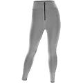 pantaloni push up wr. up 7/8 curvy vita alta con zip grigio mélange donna extra large