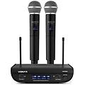 microfono wm82 wireless uhf mini-xlr doppio palmare con custodia