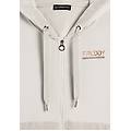 felpa cappuccio e zip da donna con fondo in velluto white sand donna medium