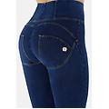 jeggings push up wr. up superskinny vita alta con zip dark jeans-yellow seam donna xxs