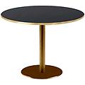 tavolo rotondo rome con bordi color ottone 75x120 cm (hx&oslash;) piano tavolo nero struttura ottone