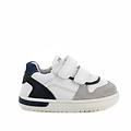 sneakers da bambino bianco e grigio con strap taglia 27