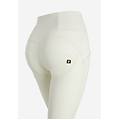 pantaloni wr. up vita alta con zip cucitura centrale lily white donna xx large