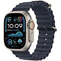 watch ultra 2 gps + cellular 49mm cassa in titanio con navy ocean band (mx4d3ty/a)
