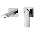 miscelatore lavabo ad incasso con bocca l. 240 mm serie elle el106cr70 cromato ottone