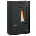 stufa a pellet slim luisella 5. 0 maxi 7 kw nero