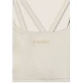 top sportivo con coppe e inserti a spina di pesce cannoli cream donna medium/large