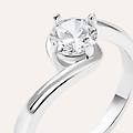anello solitario silver elegance argento rodiato cubic zirconia collezione silver elegance misura 54