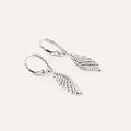 orecchini pendenti silver shine argento rodiato cubic zirconia collezione silver shine bianco