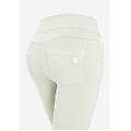 pantaloni n. o. w. skinny vita media risvoltabile in jersey lily white donna large