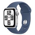 watch se gps 40mm cassa in alluminio color argento con denim sport band s/m (mxec3ql/a)