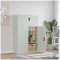 - armadio classificatore grigio chiaro 90x40x145 cm in acciaio