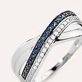 anello fascia charlotte oro bianco zaffiro diamante diamante collezione charlotte misura 51 oro