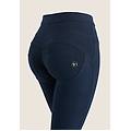 pantaloni push up wr. up skinny flare vita taglio a v dark sapphire donna extra large