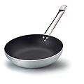 padella alta in alluminio antiaderente con manico in acciaio inox spessore 3 mm diam. 24cm