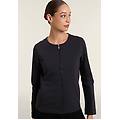 felpa donna full-zip con fronte mélange lurex melange black donna extra small