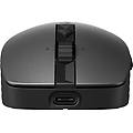 ratón inalámbrico recargable 3000 dpi rf+bluetooth 7 botones negro ambidiestro