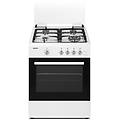 cucina a gas con forno cc60ble 55l 4 fuochi con coperchio bianco 59 8 cm