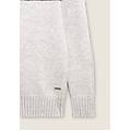 maglia donna con cappuccio e treccia frontale white sand donna large