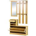 - mobile guardaroba per ingresso con specchio appendiabiti e scarpiera regolabile in legno 90x22x116