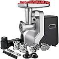 tritacarne 9 in 1 2100w 3 dischi forati funzione reversibile accessorio per salsicce accessorio per