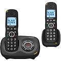 xl595 b voice duo telefono senza fili segreteria telefonica con 2 combinatori grande schermo