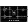 pc905g piano cottura a gas 90cm (86cm) nero 5 fuochi in vetro