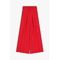 pantaloni ampi con vita alta e pinces
