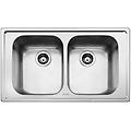 2 vasche sp862 acciaio inox spazzolato
