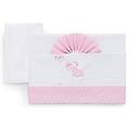 set lenzuola culla 3 pz bear rosa 15 3010 101