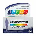multicentrum uomo 50+ integratore vitamine minerali vitamina c b6 zinco 60 cpr