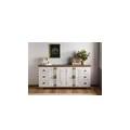 credenza toulouse #117 in legno di mango laccato bianco 200x45x90