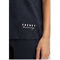 Freddy Canotta Floreale Svasata In Jersey Leggero Allover Ikat Blu Navy Donna Ex
