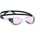 razor specchio arcobaleno occhiali da nuoto bianco/nero mad wave