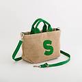 borsa a mano lettera s zante borsa a ma naturale/verde taglia unica
