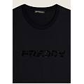 t-shirt con logo sfumato stampato al centro jet black uomo medium