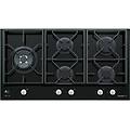 gv95txbk piano cottura nero da incasso 90 cm 5 fornello(i)
