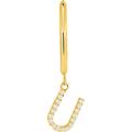 mono orecchino a cerchio toujours oro giallo cubic zirconia collezione toujours oro giallo