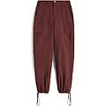 pantaloni cargo in canvas tinto capo