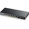 switch unmanaged 8xgb poe erog. fino 120w 2x sfp gigabit senza ventole desktop gs1100-10hp-eu0102f