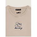 t-shirt cropped da donna a manica lunga con ricami disney crystal gray donna medium