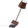 - poldina pro corten lampada da tavolo led dimmerabile in alluminio protezione ip54 uso interno /
