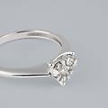 anello fantasia petali oro bianco diamante collezione petali misura 50 oro bianco