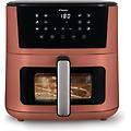 friggitrice ad aria 10l doppia resistenza 2300w display digitale rosso mela