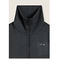 felpa full-zip in tessuto tecnico doppio a trecce melange gray donna extra small